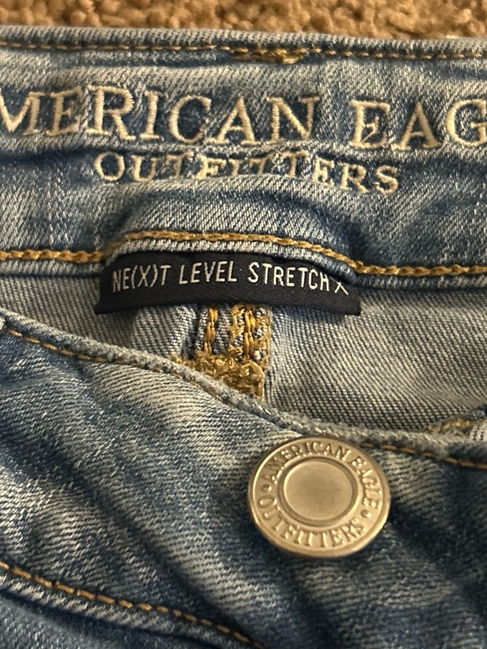 American Eagle Outfitters Light Blue Stretch Denim Jeans - Picture 2 of 3